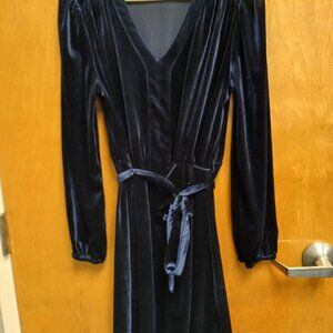Women's Draper James Blue Velvet Dress Size XL
